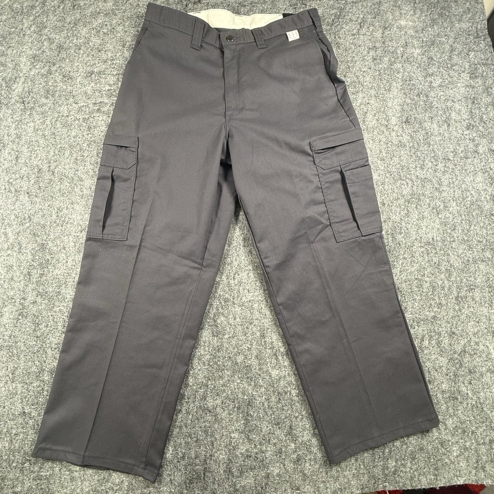 Dickies Flex Cargo Work Pants Mens 34x28 Gray UtilityTactical Workwear Y2K